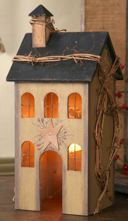 Primitive House Lighted - Tan