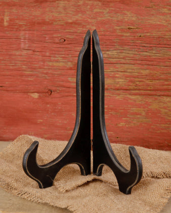 Plate Stand Black Wood