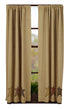 Stratton Burlap Applique Star Panel Curtain
