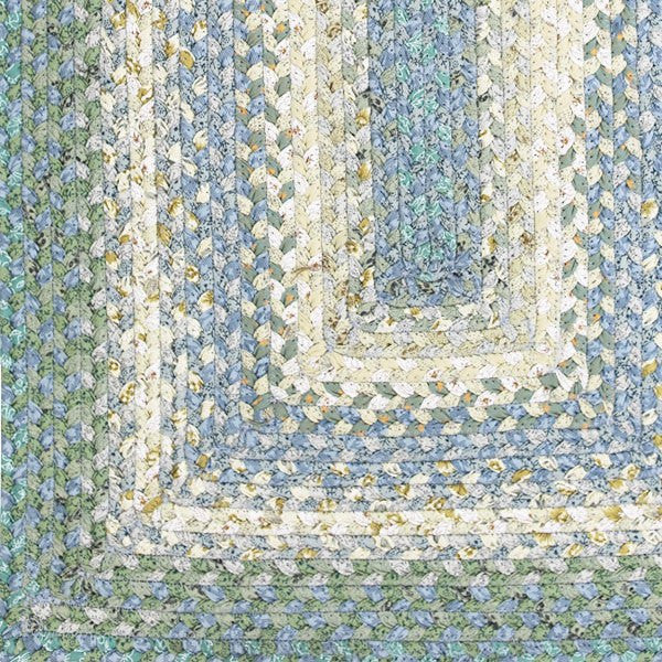 Baja Blue Cotton Braided Rug | Country Primitive Braided Rug by ...