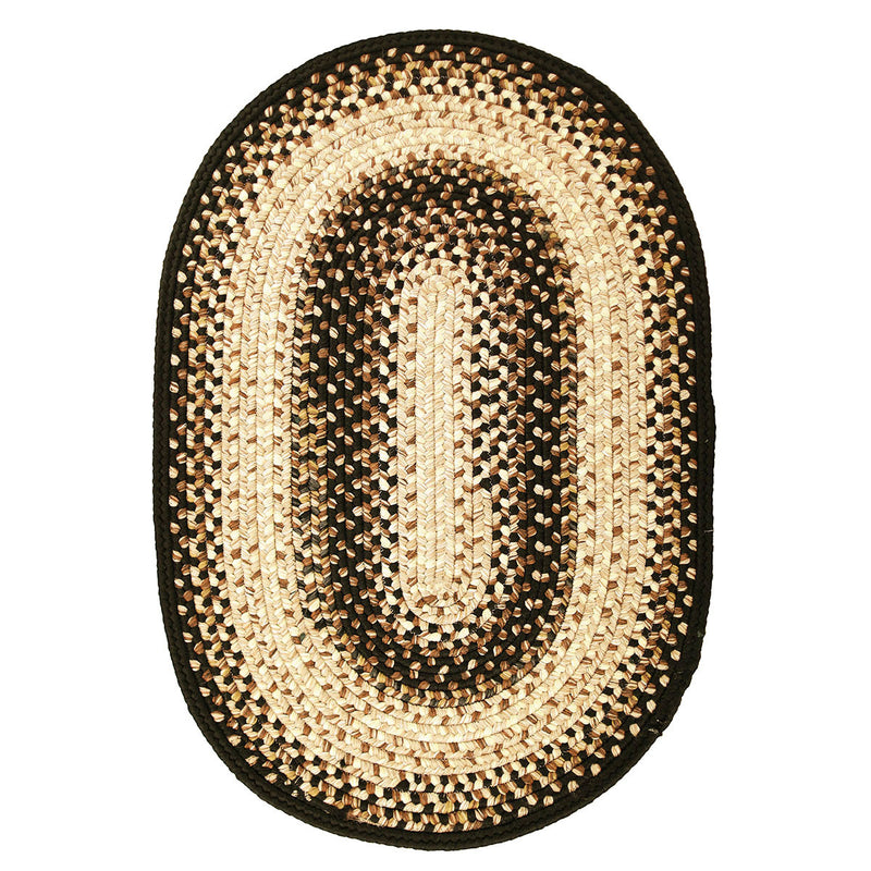 Black Mist Ultra Durable Braided Rug Outdoor Braided Rug by Homespice