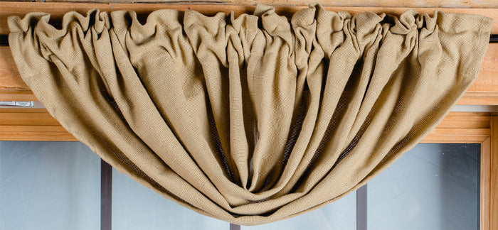 Burlap Natural Balloon Valance 15x60