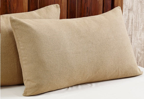 Burlap Natural Tan Pillow Sham - King 21x37