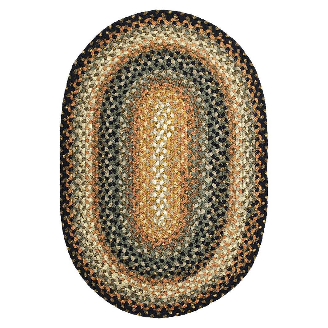 Cornbread Rug Cocoa Bean Cotton Braided Rug | Country Primitive Braided Rug by ...
