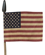 Tea Stained Flag On Stick