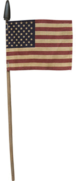 Tea Stained Flag On Stick