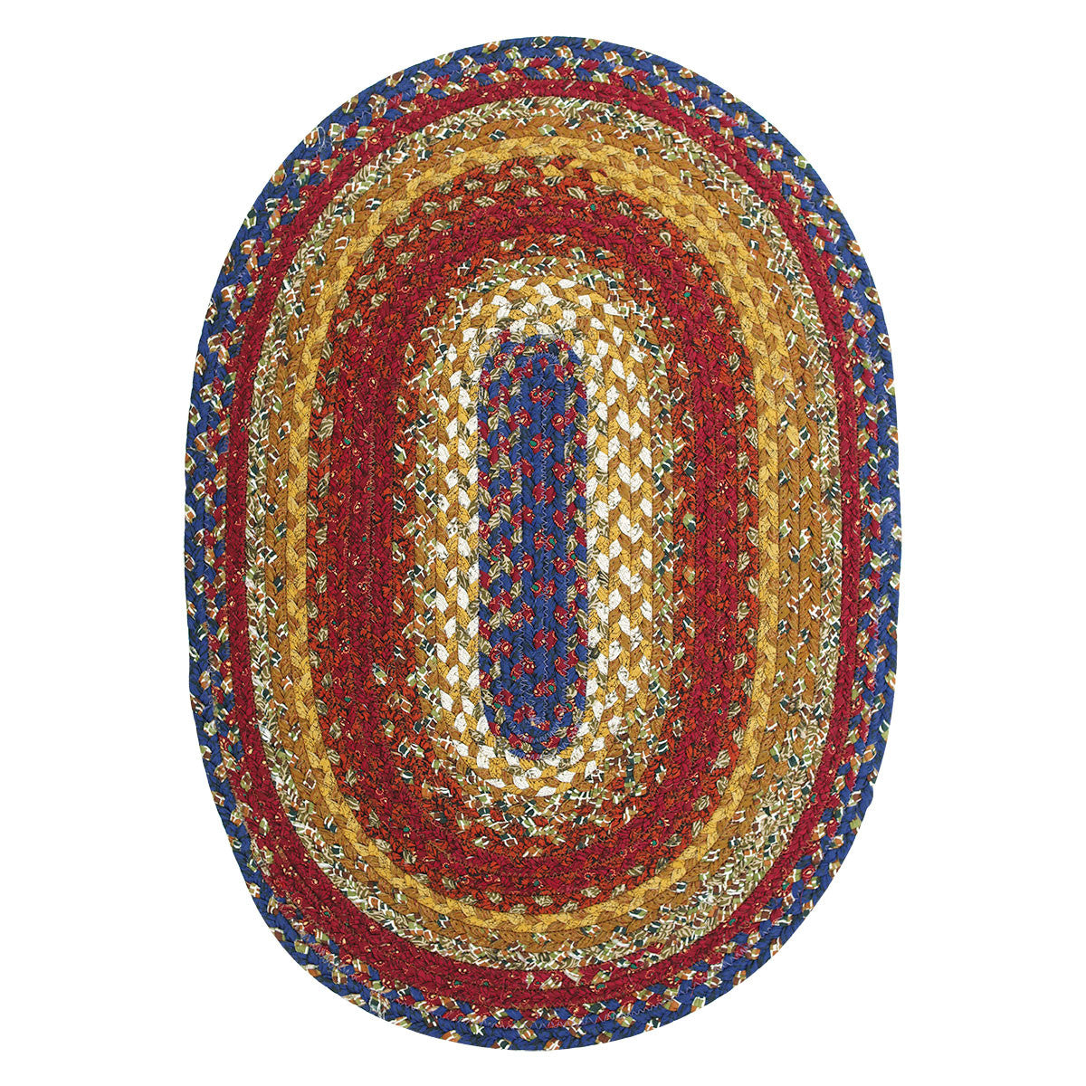 Log Cabin Step Cotton Braided Rug
