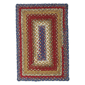 Log Cabin Step Cotton Braided Rug