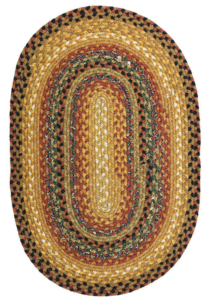Peppercorn Cotton Braided Rug Oval
