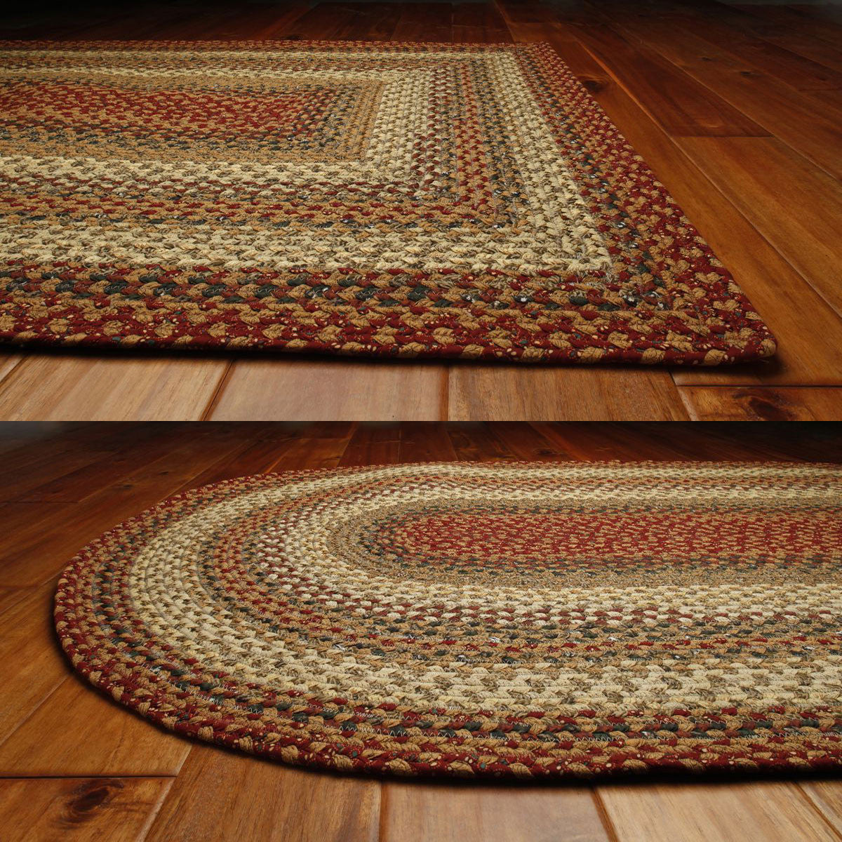 Pumpkin Pie Cotton Braided Rug | Country Primitive Braided Rug by ...