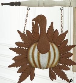 Tin Turkey with Rusty Tail Arrow Replacement Sign