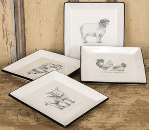 Farm Animal Plate - Set of 3