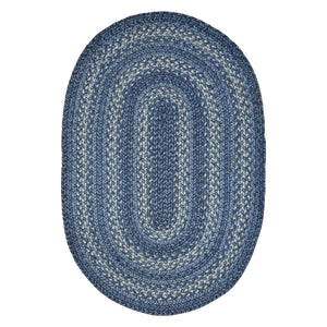 Denim Jute Braided Rug - Oval