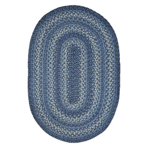 Denim Jute Braided Rug - Oval