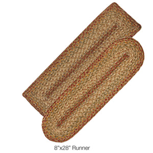 Harvest Jute Braided Stair Treads or Table Runner