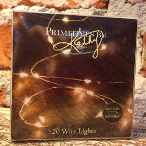 Copper Wire Light String - B/O by Primitives by Kathy - DL Country Barn